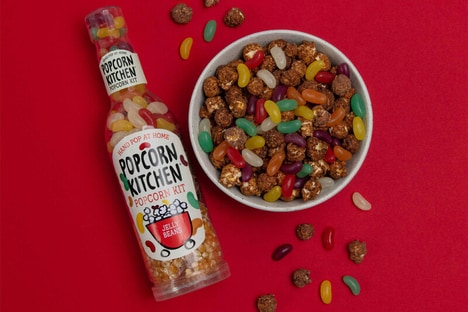 Jellybean-Infused Popcorn Snacks