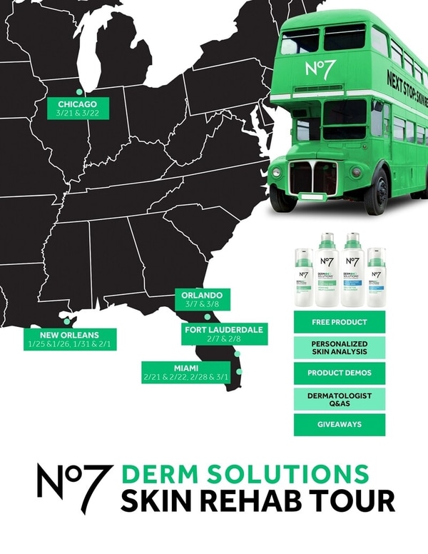 Double-Decker Bus Skincare Tours