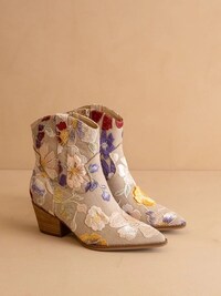 Textured Floral Design Footwear