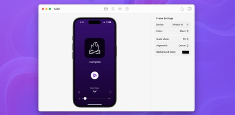 Frameable Device Screenshots