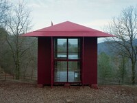 Compact Red Wooden Homes Image 1
