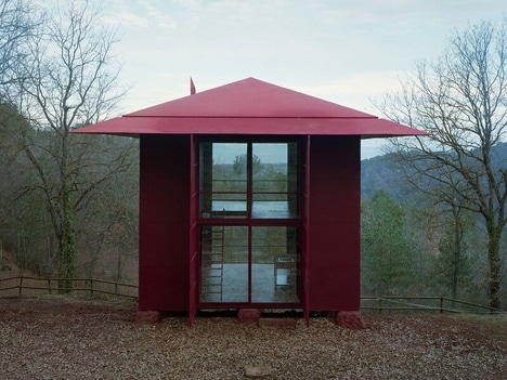 Compact Red Wooden Homes
