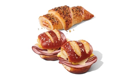 Savory Pretzel Bun Sandwiches