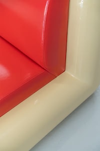 Upholstered Red PVC Sodas Image 3