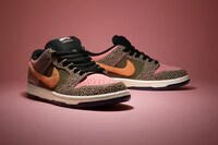 Patterned Color-Blocked Skate Shoes Image 1