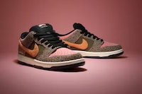 Patterned Color-Blocked Skate Shoes