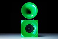 Glossy Green Modern Speakers Image 4
