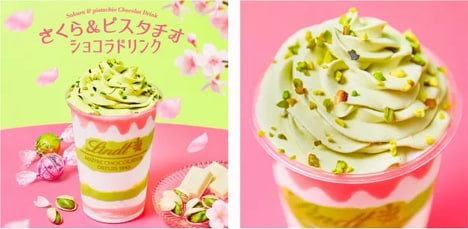 Pistachio Chocolate Sakura Drinks