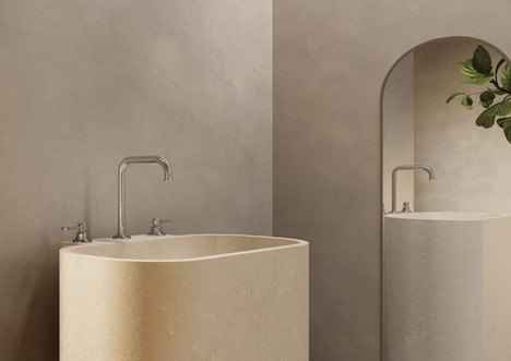 Sculptural Brass-Constructed Mixer Taps