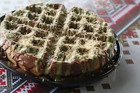 Chocolate Pistachio Waffles
