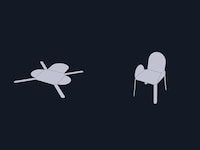 Singular Metal Sheet-Made Chairs Image 1