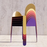 Singular Metal Sheet-Made Chairs Image 5