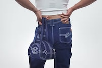 Expressive Stretchy Denim Fashion Image 1