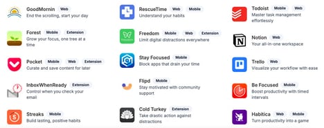 Distraction-Free App Hubs