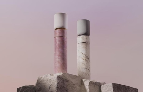 Chic Marble-Accented Speakers