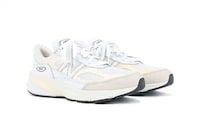 White Tonal Vintage Sneakers Image 2