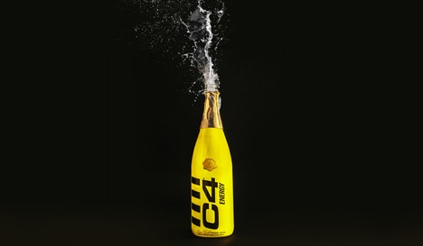 Champagne-Style Energy Drink Bottles