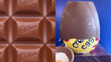 Large Cream Chocolate Eggs