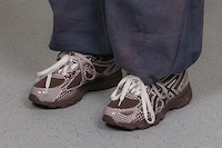 Collaborative Gingham-Covered Sneakers Image 2