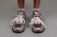Collaborative Gingham-Covered Sneakers Image 3