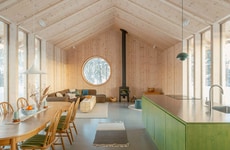 Circular Windowed Woodland Cabins