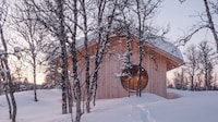 Circular Windowed Woodland Cabins Image 3