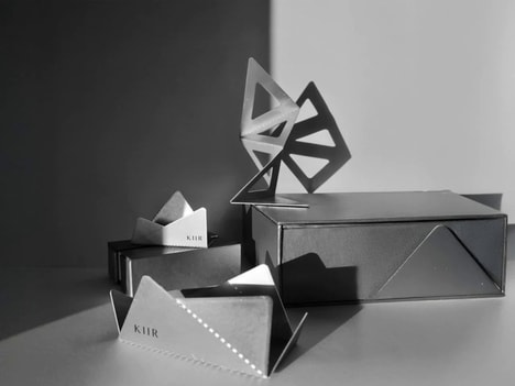 Sculptural Geometric Desk Organizers