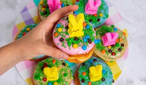Marshmallow-Topped Easter Donuts