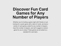 Card Game Finders
