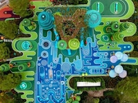 Abstract Colorfully Vibrant Playscapes Image 3