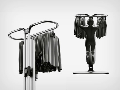 Pull-Up Bar-Integrated Clothing Racks