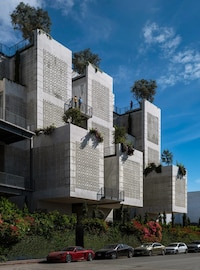 Tree-Covered Vertical Mausoleum Image 2