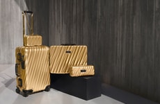 Exclusive Gold-Hued Luggage Collections