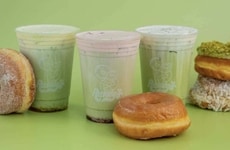 Matcha-Themed Donut Shop Menus