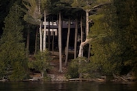 Black-Stained Wooden Cabins Image 3