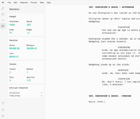 Minimalist Screenwriting Tools