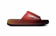Stealthy Red-Tonal Sporty Slides