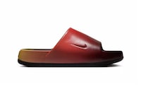 Stealthy Red-Tonal Sporty Slides Image 1