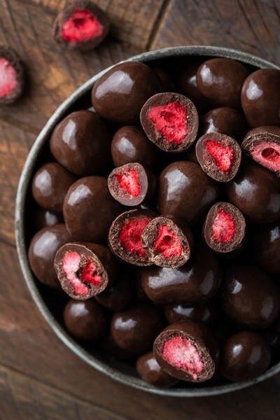 Crispy Chocolate-Covered Berries