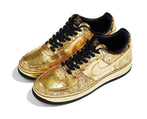 13 Gold & Silver Tennis Shoes