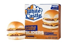 Stacked Frozen QSR Burgers