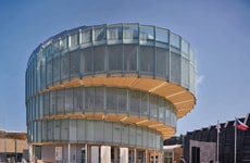 Sleek Spiralling Ramp Pavilions