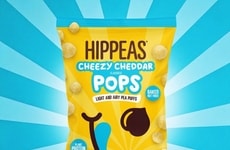 Cheesy Puffed Pea Snacks