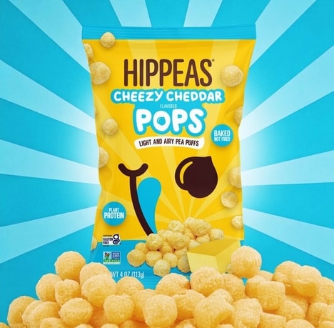 Cheesy Puffed Pea Snacks