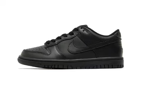 Triple Black Leather Sneakers