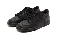 Triple Black Leather Sneakers Image 2