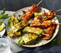 Spicy Halloumi Kebabs