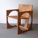 Geometric Flatpacked Wooden Armchairs Image 3