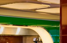 Glossy Ceramic-Pillared Restaurant Designs