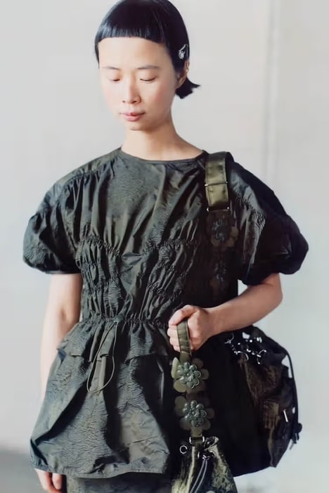 Collaborative Floral-Detailed Nylon Bags